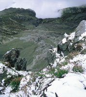 Piso periglaciar en el volcán Nevado del Ruiz.