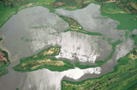 La depresión Momposina y la región de la Mojana, por recibir aportes del Magdalena, el Cauca, el San Jorge y el Cesar, son áreas muy importantes para la regulación fluvial y lacustre en el Bajo Magdalena.