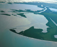 Delta del río Atrato en bahía Colombia, dentro del golfo de Urabá.