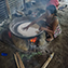 <strong>Las mujeres se hacen cargo del procesamiento de la yuca brava y de la elaboración de mañoco y cazabe.</strong>Fotografía: Diego Miguel Garcés Guerrero