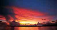 Atardecer en uno de los caos del gran delta del ro Orinoco.