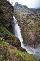 Parte superior del Salto Candelas, uno de los más altos de Colombia, localizado en el departamento de Boyacá.