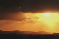 Atardecer en el sector norte de la serrana de Macuira.